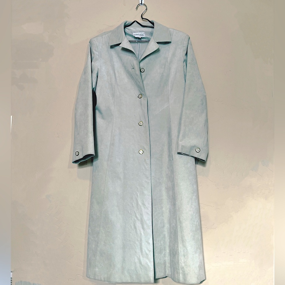 Beige Suede Trench Coat